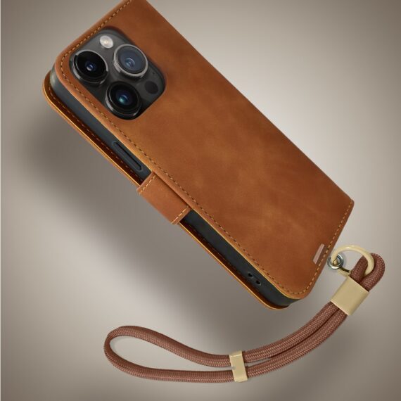 Etui do iPhone 14 Pro książkowe Velvet Touch, aksamitne, portfelowe z zamknięciem, brązowe (7) Etui do iPhone 14 Pro książkowe Velvet Touch, aksamitne, portfelowe z zamknięciem, brązowe (7)