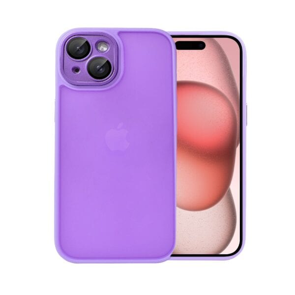 Etui do iPhone 15 Color Flush, z osłoną aparatu, fioletowe