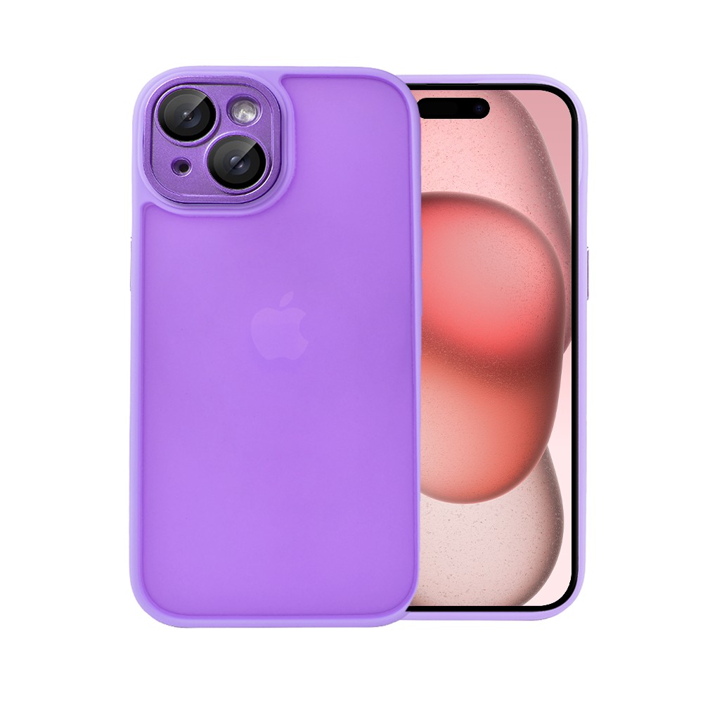 Etui do iPhone 15 Color Flush, z osłoną aparatu, fioletowe