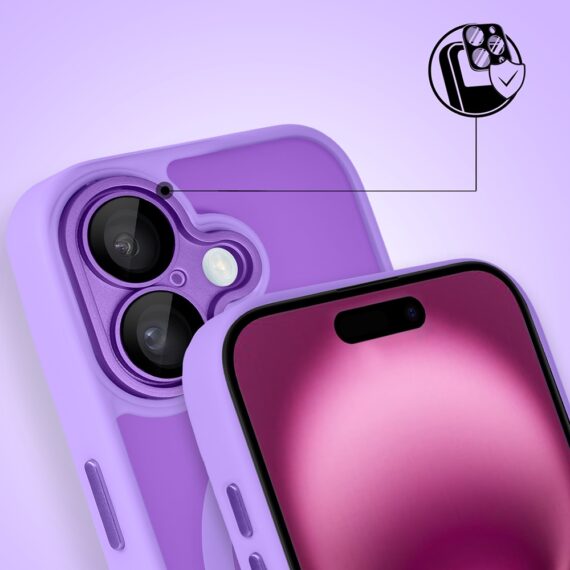 Etui do iPhone 16 Color Flush, z osłoną aparatu, fioletowe (1)