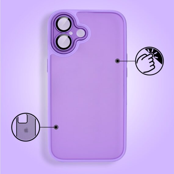 Etui do iPhone 16 Color Flush, z osłoną aparatu, fioletowe (5)