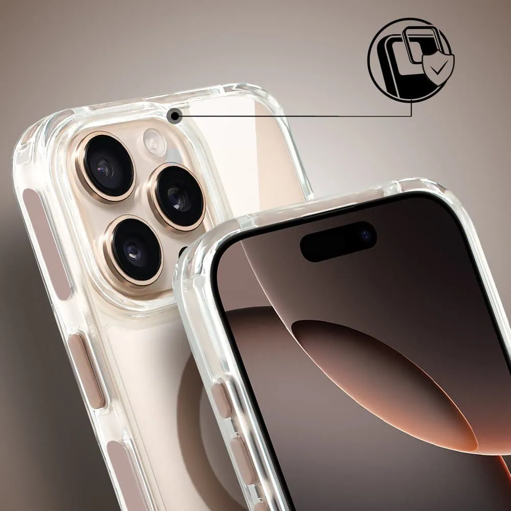 Etui do iPhone 16 Pro, MagSafe, ze smyczą, na ramię, crossbody, pustynny tytan - nowe (4)