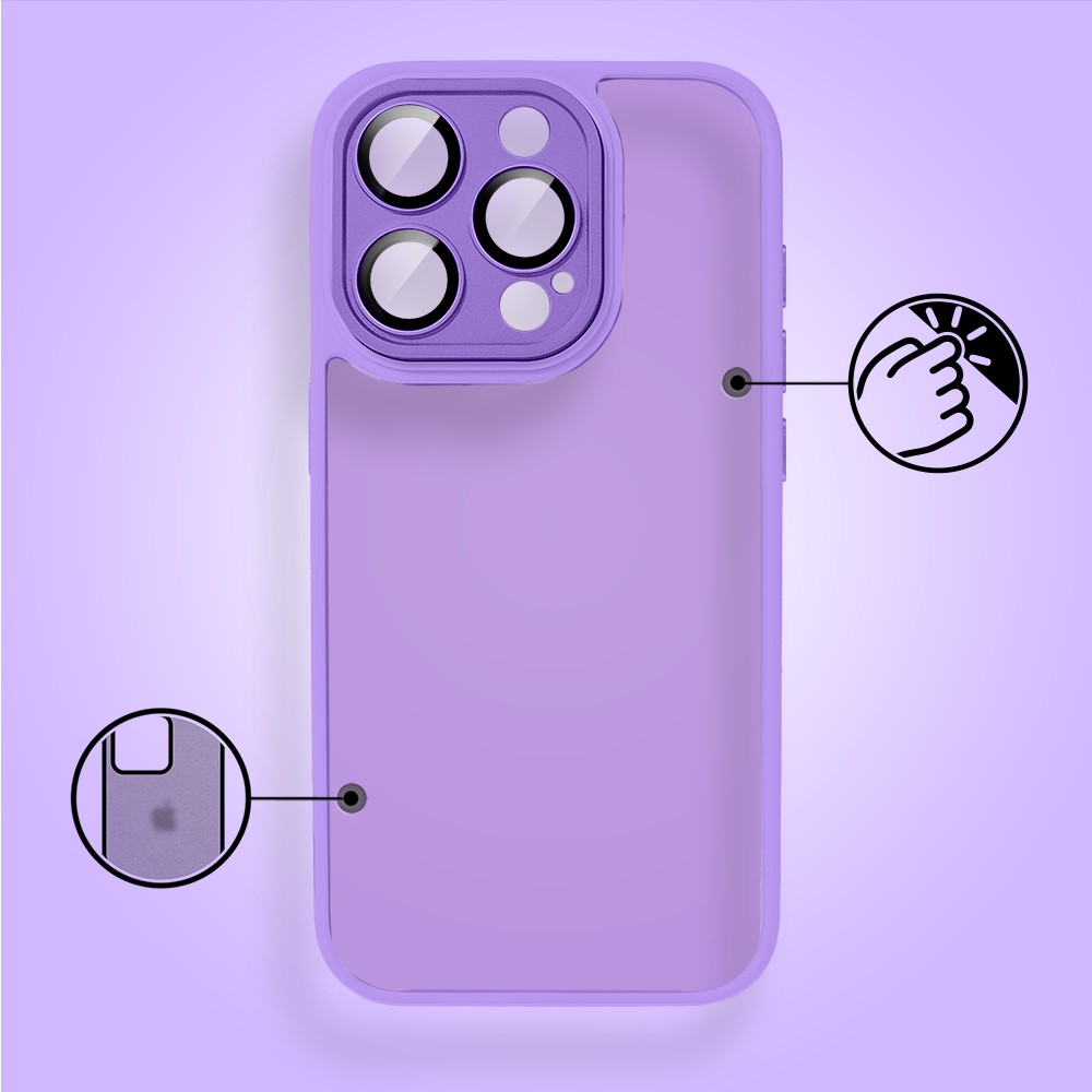 Etui do iPhone 16 Pro Max Color Flush, z osłoną aparatu, fioletowe (1)