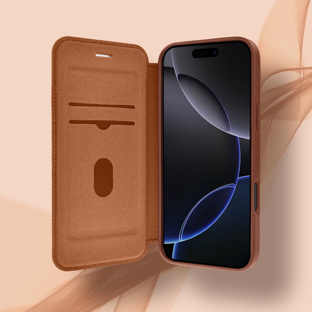 Etui do iPhone 16 Pro Max z klapką Solid MagSafe Book, typu książka, brązowe (6) Etui do iPhone 16 Pro Max z klapką Solid MagSafe Book, typu książka, brązowe (6)