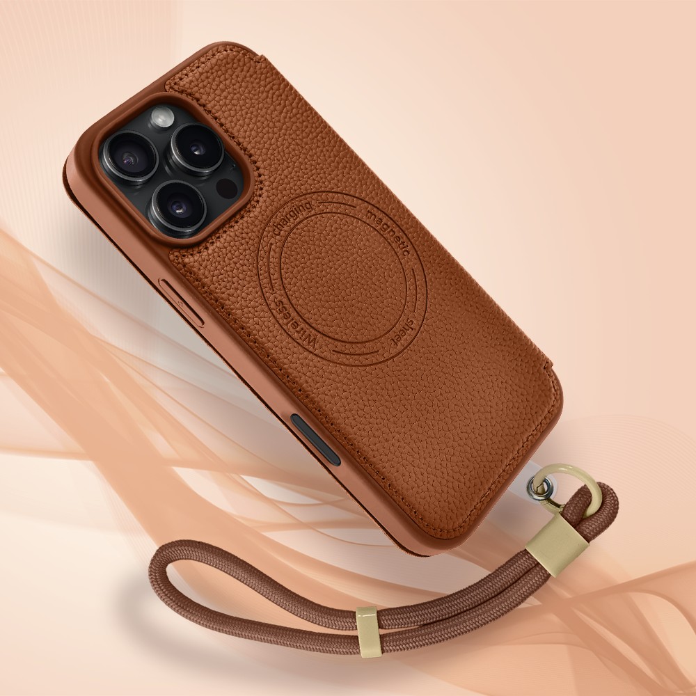 Etui do iPhone 16 Pro Max z klapką Solid MagSafe Book, typu książka, brązowe (8) Etui do iPhone 16 Pro Max z klapką Solid MagSafe Book, typu książka, brązowe (8)