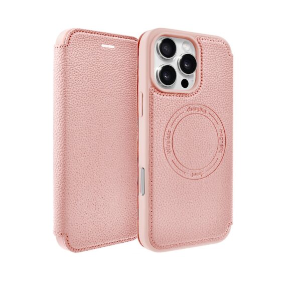 Etui do iPhone 16 Pro Max z klapką Solid MagSafe Book, typu książka, różowe (10)