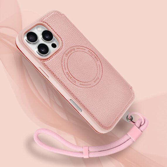 Etui do iPhone 16 Pro Max z klapką Solid MagSafe Book, typu książka, różowe (8)