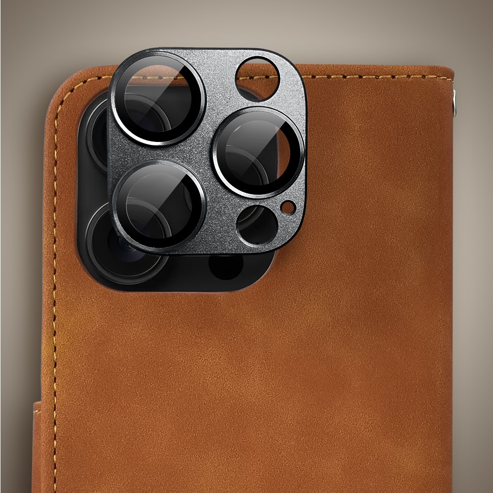 Etui do iPhone 16 Pro książkowe Velvet Touch, aksamitne, portfelowe z zamknięciem, brązowe (9)