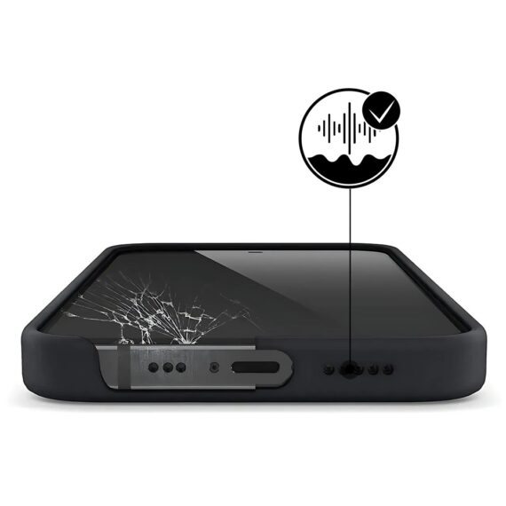 Etui do iPhone 17 Air Soft Lux matowe z mikrofibrą, trójwarstwowa ochrona, czarne (3)