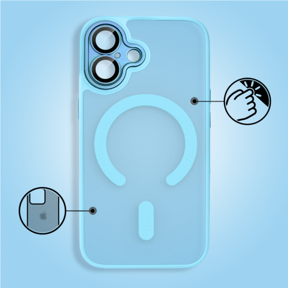Etui do iPhone 17 Color Flush z Magsafe, z osłoną aparatu, błękitne Obszar kompozycji 2