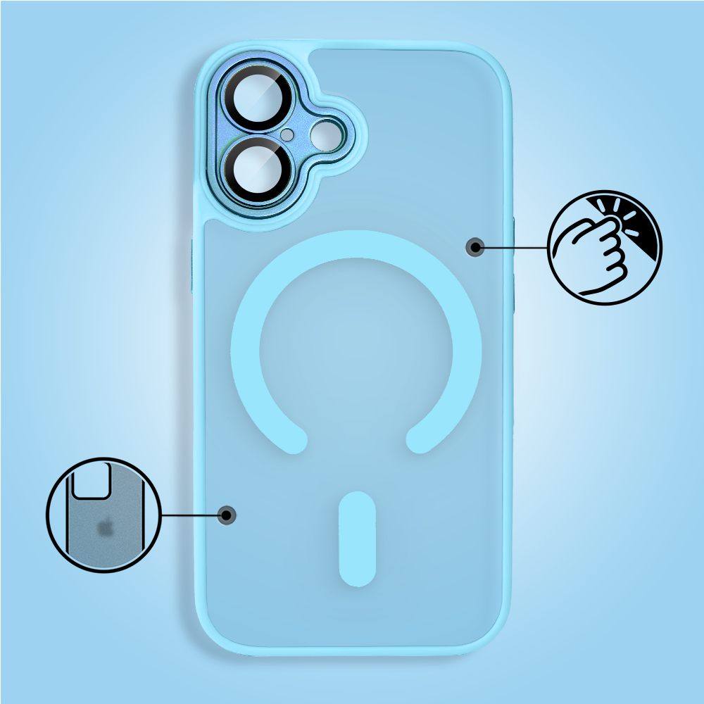 Etui do iPhone 17 Color Flush z Magsafe, z osłoną aparatu, błękitne Obszar kompozycji 2
