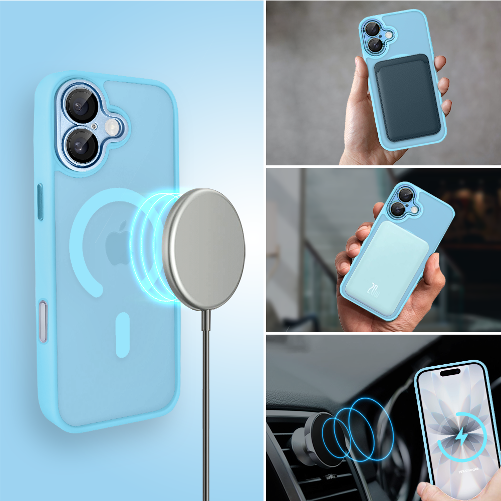 Etui do iPhone 17 Color Flush z Magsafe, z osłoną aparatu, błękitne Obszar kompozycji 3