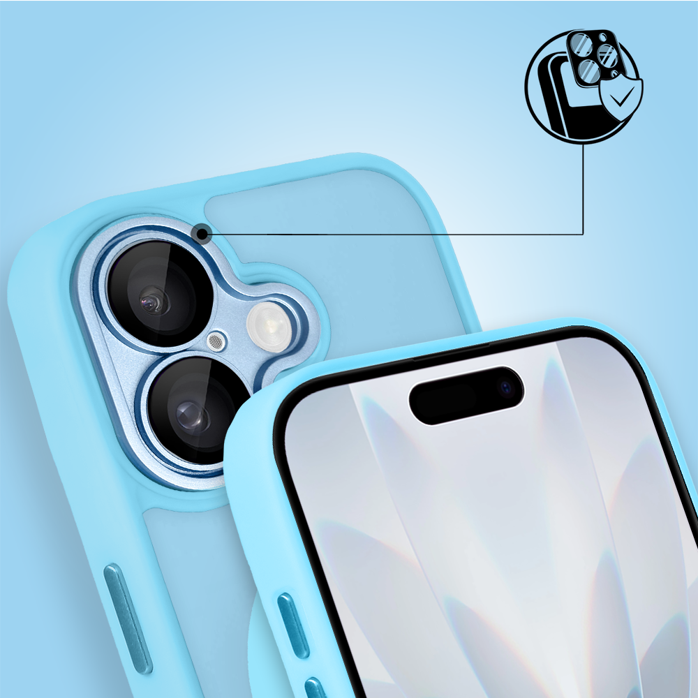 Etui do iPhone 17 Color Flush z Magsafe, z osłoną aparatu, błękitne Obszar kompozycji 5