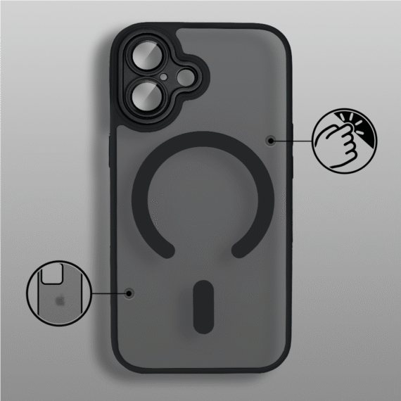 Etui do iPhone 17 Color Flush z Magsafe, z osłoną aparatu, czarne (3)