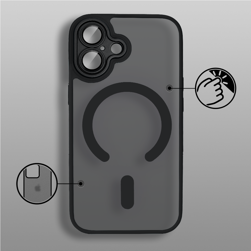 Etui do iPhone 17 Color Flush z Magsafe, z osłoną aparatu, czarne (3)
