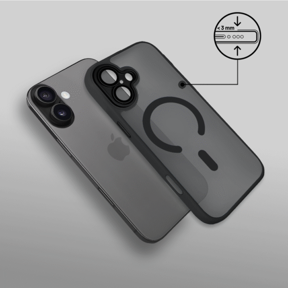 Etui do iPhone 17 Color Flush z Magsafe, z osłoną aparatu, czarne (5)