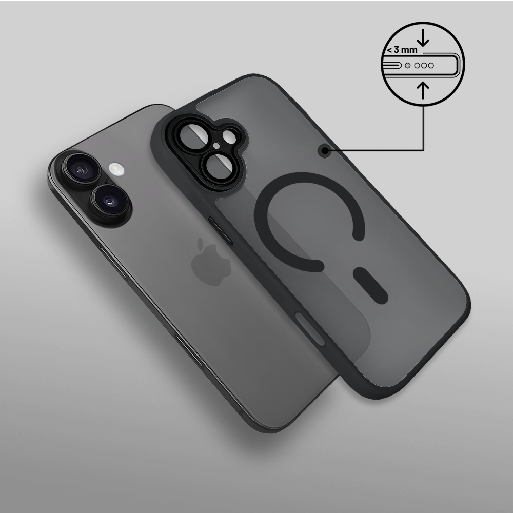Etui do iPhone 17 Color Flush z Magsafe, z osłoną aparatu, czarne (5)