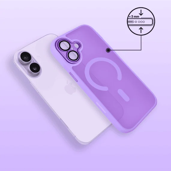 Etui do iPhone 17 Color Flush z Magsafe, z osłoną aparatu, fioletowe (7)