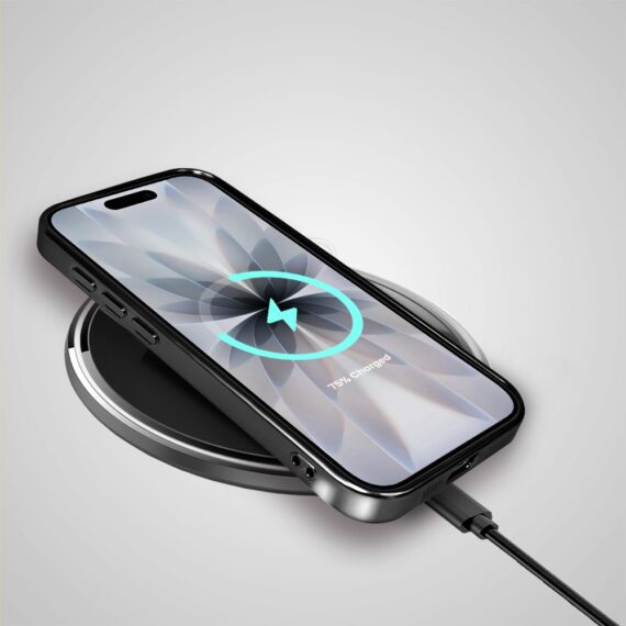 Etui do iPhone 17 MagSafe Luxury Protect przeźroczyste, hybrydowa ochrona kamery, czarne Artboard 6