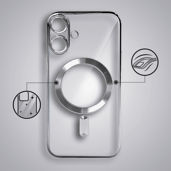 Etui-do-iPhone-17-MagSafe-Luxury-Protect-przezroczyste-hybrydowa-ochrona-kamery-srebrne-pop