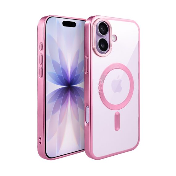 Etui do iPhone 17 MagSafe Luxury Titanium Finish, przeźroczyste, różowe Obszar kompozycji 0