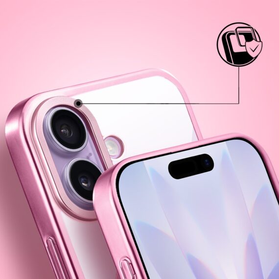 Etui do iPhone 17 MagSafe Luxury Titanium Finish, przeźroczyste, różowe Obszar kompozycji 5