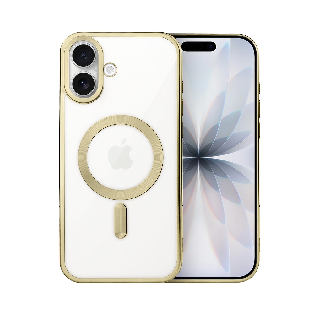 Etui do iPhone 17 MagSafe Luxury Titanium Finish, przeźroczyste, złote Obszar kompozycji 1