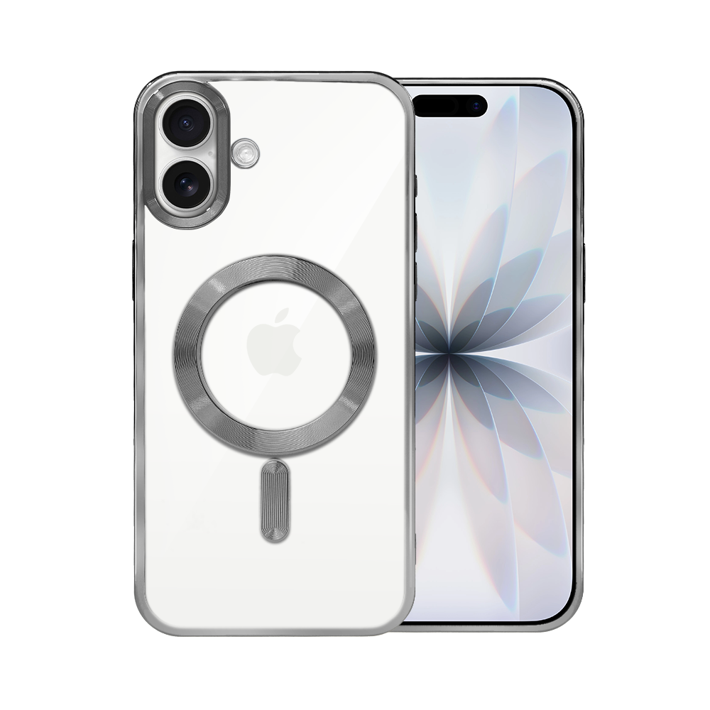 Etui do iPhone 17, MagSafe Luxury, przeźroczyste, tytanoweObszar kompozycji 1