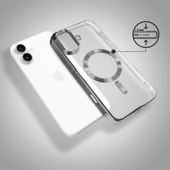 Etui do iPhone 17, MagSafe Luxury, przeźroczyste, tytanoweObszar kompozycji 4