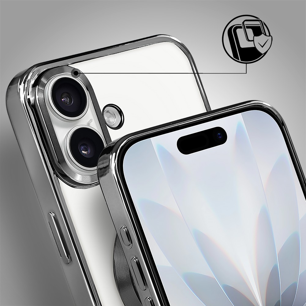 Etui do iPhone 17, MagSafe Luxury, przeźroczyste, tytanoweObszar kompozycji 5
