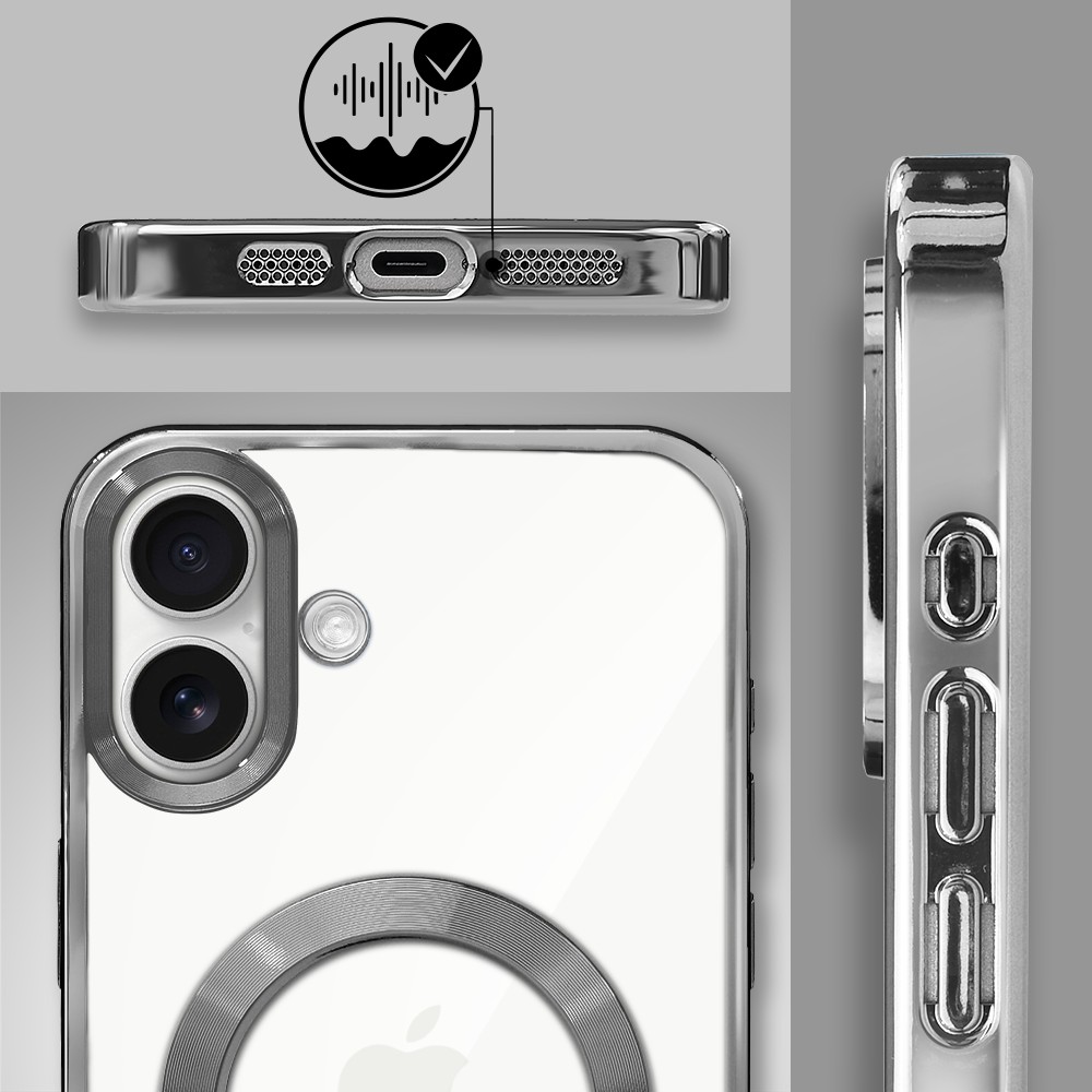 Etui do iPhone 17, MagSafe Luxury, przeźroczyste, tytanoweObszar kompozycji 6