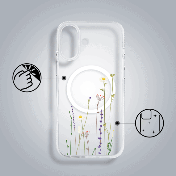 Etui-do-iPhone-17-MagSafe-wiosenne-kwiaty-przezroczyste-1