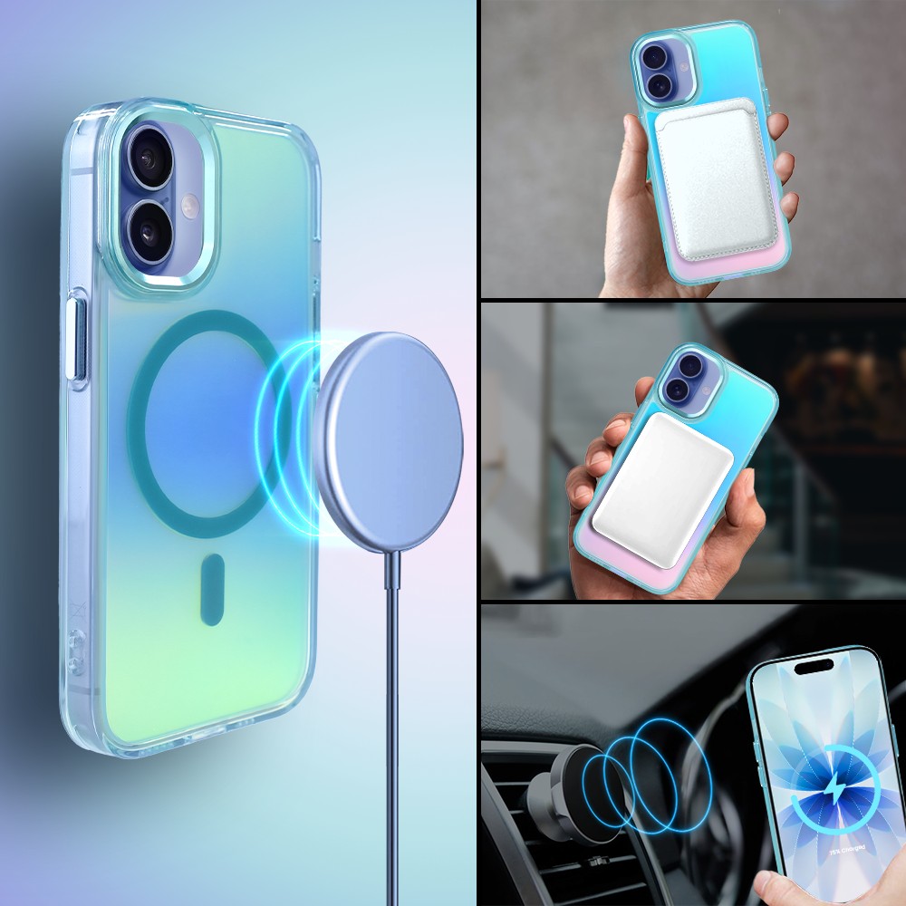Etui do iPhone 17 Miami Vibe z MagSafe, zmieniające kolor, niebieskie poprawioneObszar kompozycji 3