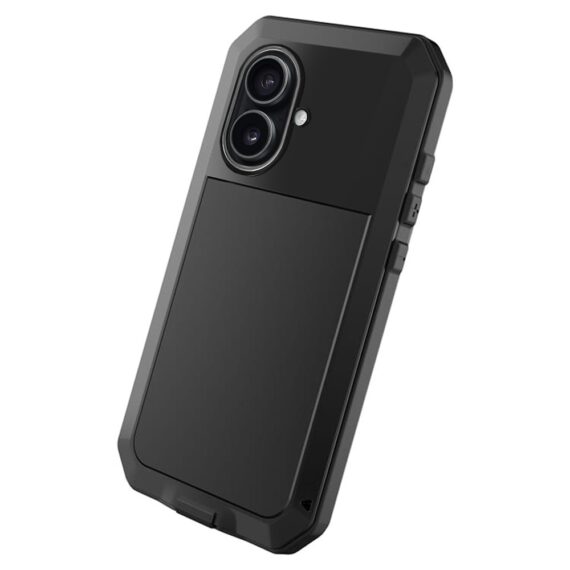 Etui do iPhone 17 Panzer Max, metalowa, skręcana, pancerna obudowa przód+tył, czarne Artboard 3