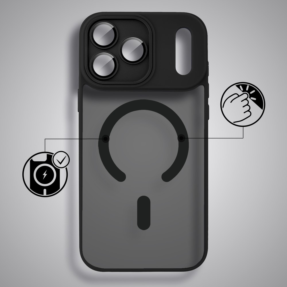 Etui do iPhone 17 Pro Color Flush z Magsafe, z osłoną aparatu, czarneObszar kompozycji 2