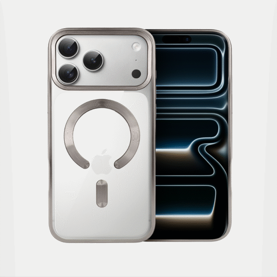 Etui do iPhone 17 Pro MagSafe Luxury Titanium Finish, przeźroczyste, tytanoweObszar kompozycji 0