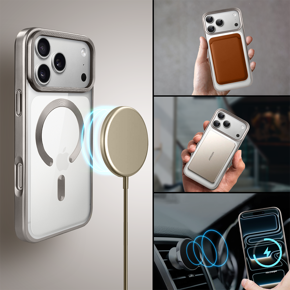 Etui do iPhone 17 Pro MagSafe Luxury Titanium Finish, przeźroczyste, tytanoweObszar kompozycji 3