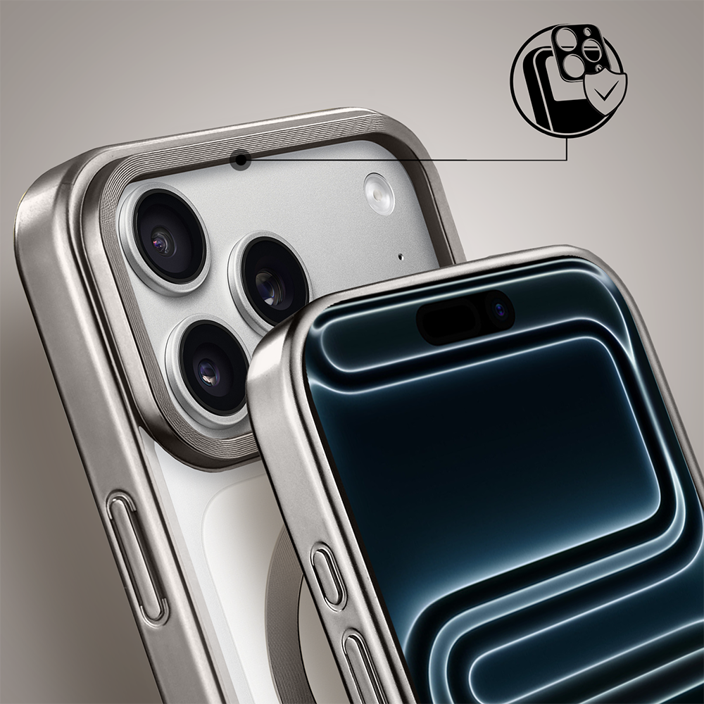 Etui do iPhone 17 Pro MagSafe Luxury Titanium Finish, przeźroczyste, tytanoweObszar kompozycji 5