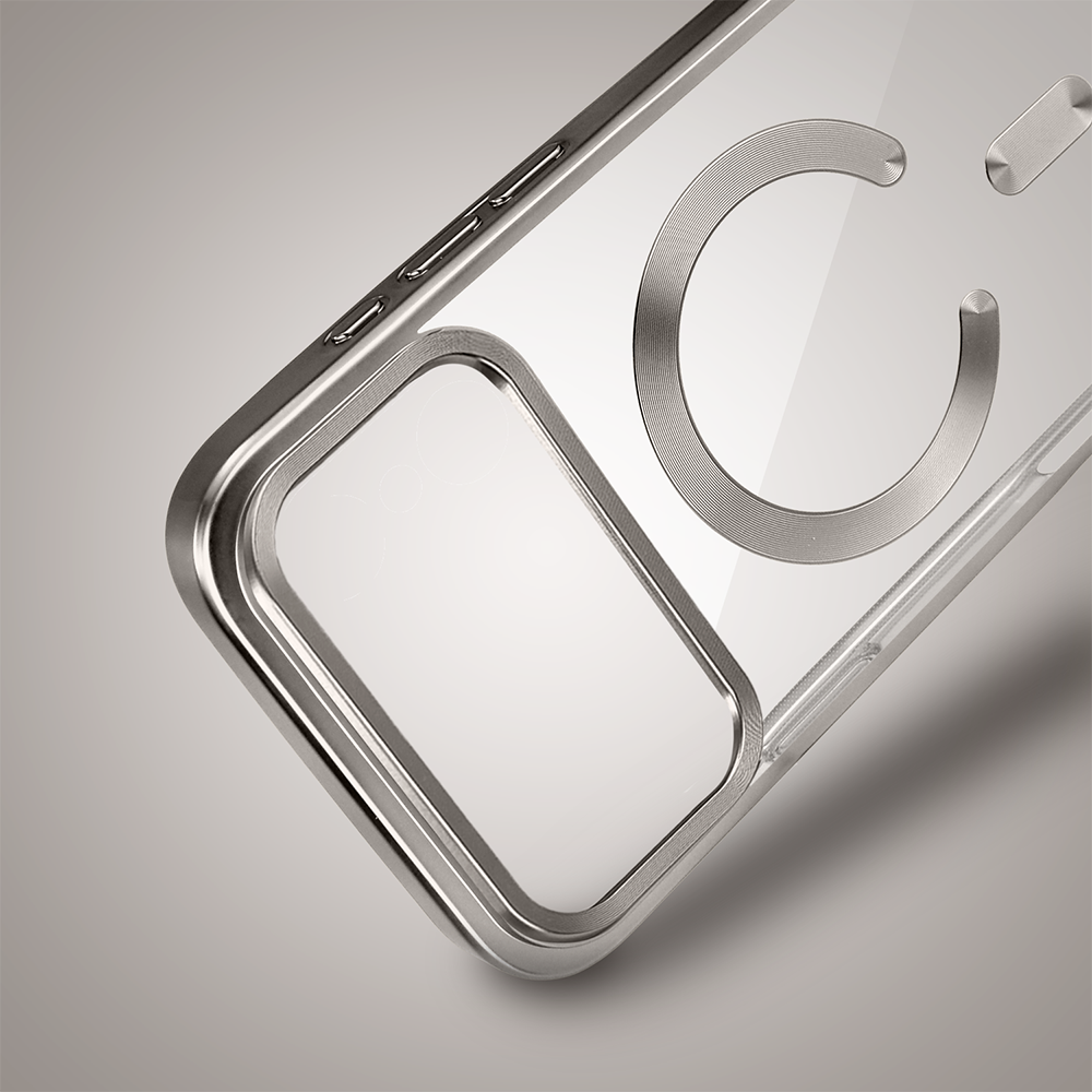 Etui do iPhone 17 Pro MagSafe Luxury Titanium Finish, przeźroczyste, tytanoweObszar kompozycji 8