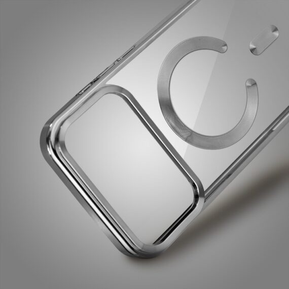 Etui do iPhone 17 Pro, MagSafe Luxury, przeźroczyste, tytanowe Obszar kompozycji 8
