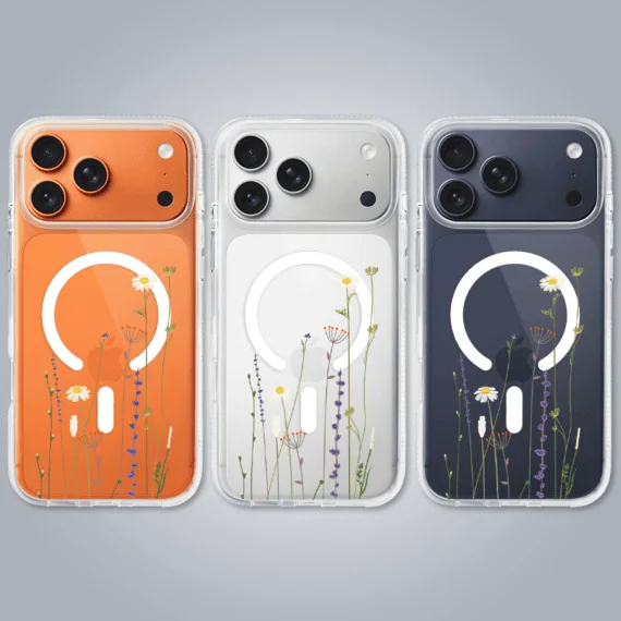 Etui-do-iPhone-17-Pro-MagSafe-wiosenne-kwiaty-przezroczyste-3