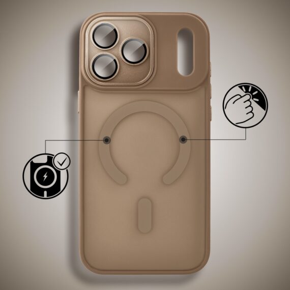 Etui do iPhone 17 Pro Max Color Flush z Magsafe, z osłoną aparatu, pustynny brąz (5)