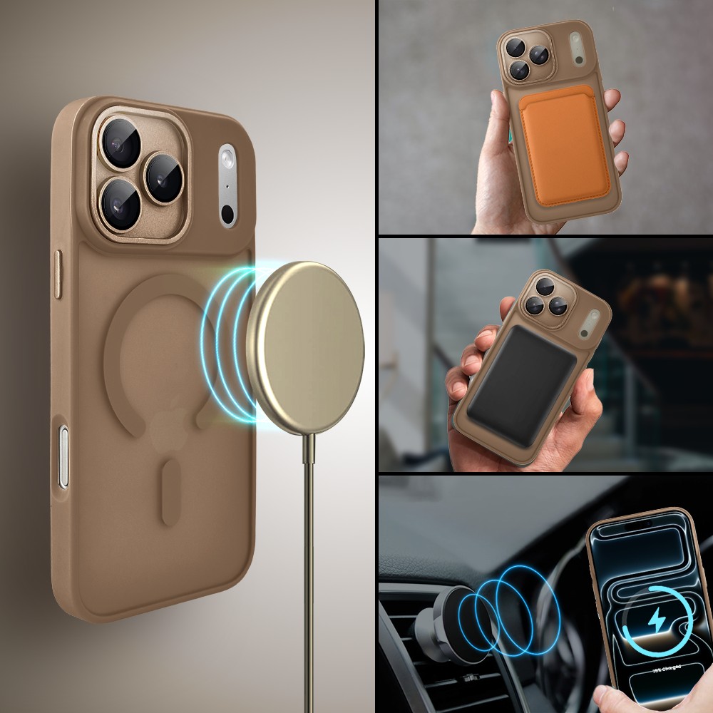 Etui do iPhone 17 Pro Max Color Flush z Magsafe, z osłoną aparatu, pustynny brąz (6)
