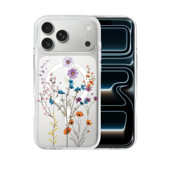 Etui-do-iPhone-17-Pro-Max-Flower-MagSafe-kwiaty-roznokolorowe-przezroczyste-1