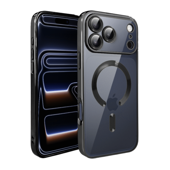 Etui do iPhone 17 Pro Max MagSafe Luxury Protect przeźroczyste, hybrydowa ochrona kamery, czarne Obszar kompozycji 1