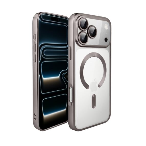 Etui do iPhone 17 Pro Max MagSafe Luxury Protect przeźroczyste, z osłoną aparatu, Titanium Finish, naturalnie tytanowe 1