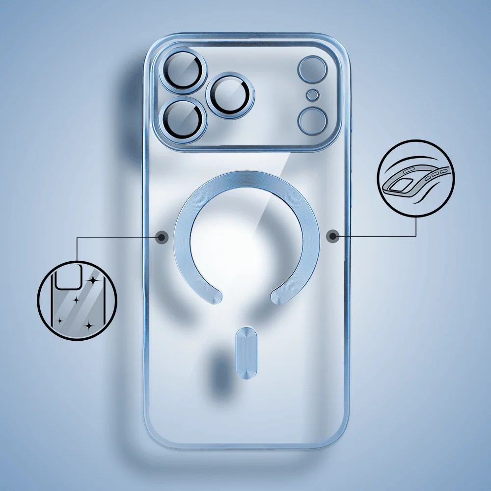 Etui-do-iPhone-17-Pro-Max-MagSafe-Luxury-Protect-przezroczyste-z-oslona-aparatu-Titanium-Finish-niebieskie-pop