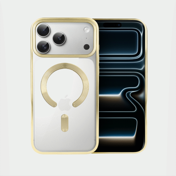 Etui do iPhone 17 Pro Max MagSafe Luxury Titanium Finish, przeźroczyste, złoteObszar kompozycji 0