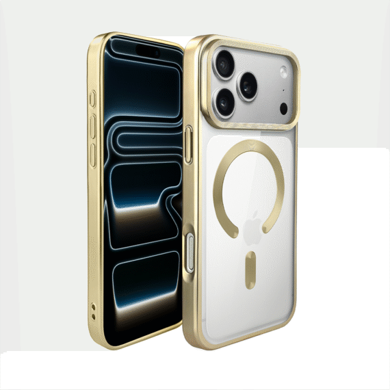 Etui do iPhone 17 Pro Max MagSafe Luxury Titanium Finish, przeźroczyste, złoteObszar kompozycji 1