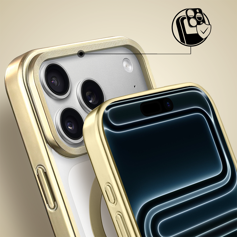 Etui do iPhone 17 Pro Max MagSafe Luxury Titanium Finish, przeźroczyste, złoteObszar kompozycji 5